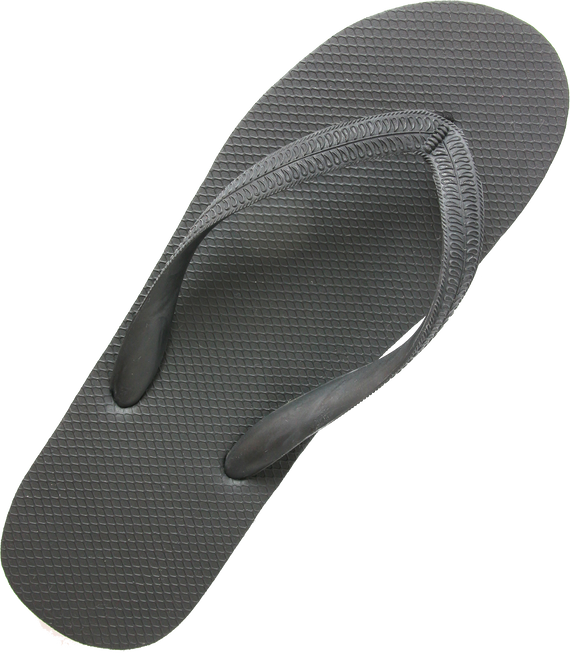 black beach slipper left side on transparent background png